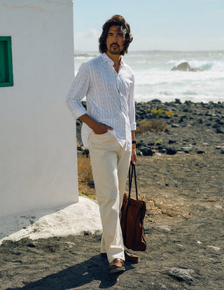 Lightweight Classic Shirt Earth Stripe Regular