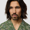 Breeze Bowling Short Sleeve Shirt Green Paisley