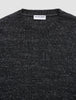 Chunky Soft Wool Knit Crewneck Charcoal Melange