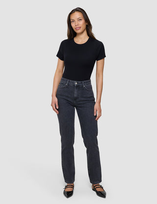 Women's Classic Jeans Tapered Washed Black
