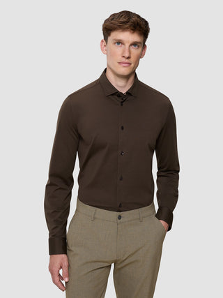 Classic Shirt Saddle Brown Regular