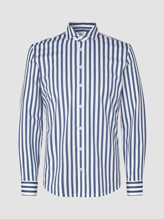 Classic Shirt Dusky Blue Stripe Regular
