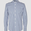 Classic Shirt Dusky Blue Stripe Slim