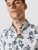 Classic Short Sleeve Shirt Navy Flower