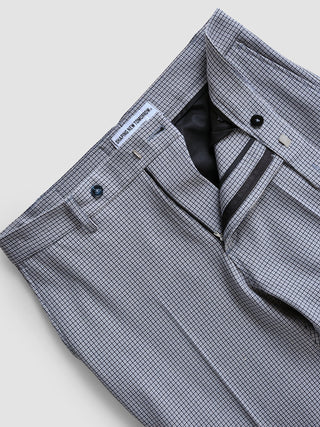 Essential Suit Pants Slim Duo Check Blue