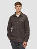 Double Layer Wool Overshirt Saddle Brown