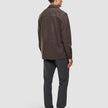 Double Layer Wool Overshirt Saddle Brown
