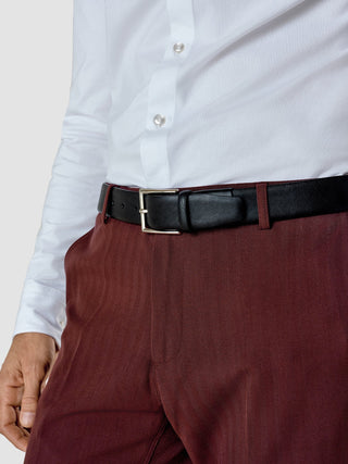 Elastic Leather Belt Black