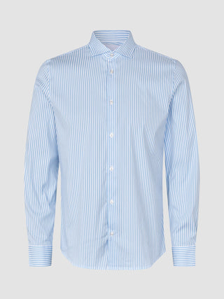 Elevated Shirt Light Blue Stripe Thin Slim