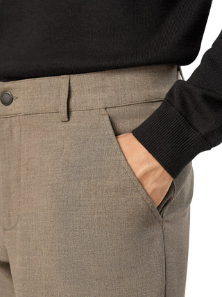 Essential Pants Regular Dark Beige Melange
