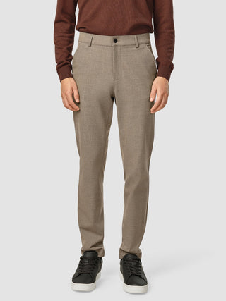 Essential Pants Slim Dark Beige Melange