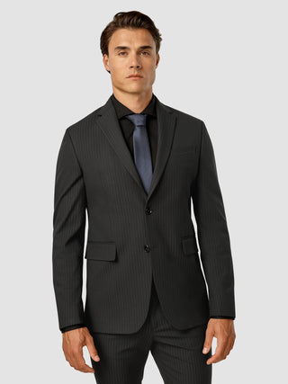 Essential Suit Asphalt Pinstripe