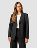 Essential Blazer Black Silver Pinstripe