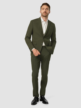 Essential Blazer Regular Moss Green Pinstripe