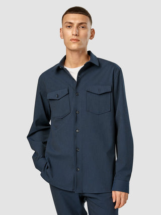 Essential Overshirt Navy Melange