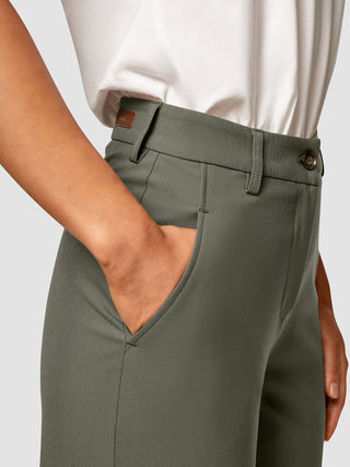 Essential Pants Straight Dark Olive