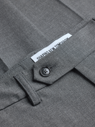 Essential Suit Pants Regular Dark Grey Melange