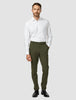 Essential Suit Pants Slim Moss Green Pinstripe