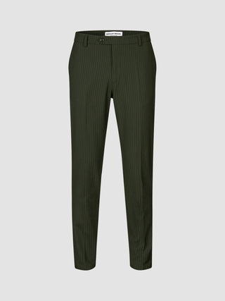 Essential Suit Moss Green Pinstripe