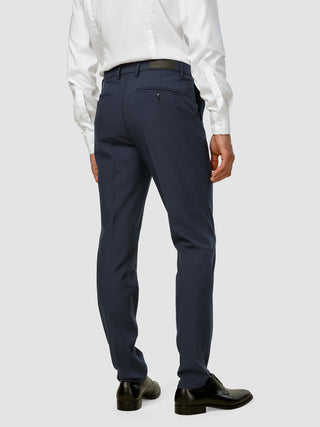 Essential Suit Pants Slim Dark Blue Check