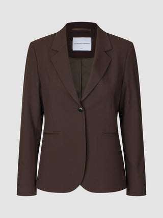 Essential Fitted Blazer for kvinner i fargen «Espresso» (brun), med et raffinert skandinavisk design.