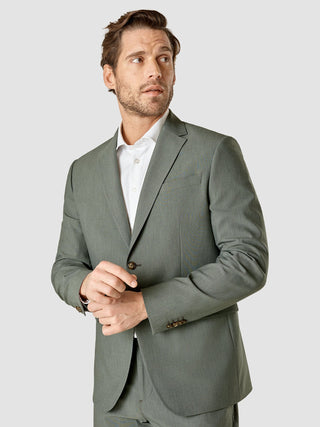 Essential Blazer Regular Green Melange