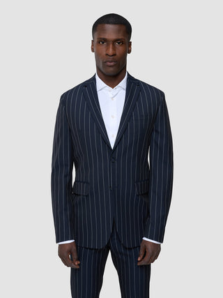 Essential Blazer Navy Stripes Slim