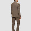 Essential Blazer Slim Saddle Brown Melange