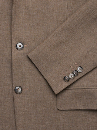 Essential Blazer Slim Saddle Brown Melange
