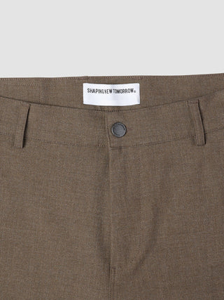 Essential Pants Slim Saddle Brown Melange