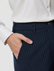 Essential Pants Straight Navy Pinstripe