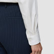 Essential Pants Straight Navy Pinstripe