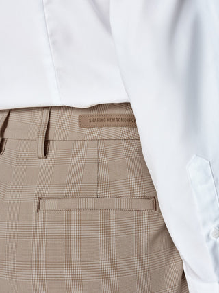 Essential Pants Tapered Toffee Check