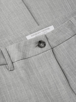 Essential Suit Light Grey Pinstripe Blazer & Wide Pants