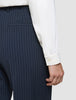 Women's Essential Pants Wide Navy Pinstripe