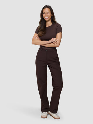 Women's Essential Pants Straight Espresso