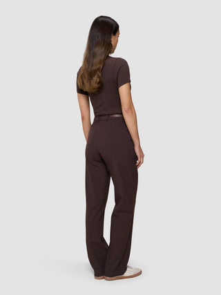 Women's Essential Pants Straight Espresso
