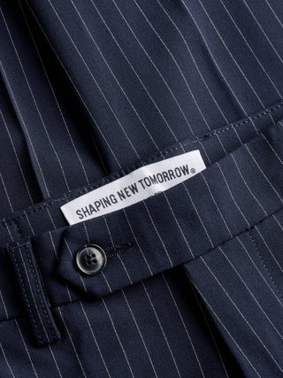 Essential Suit Pants Slim Navy Pinstripe