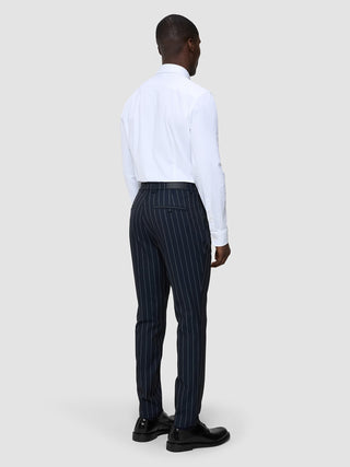 Essential Suit Pants Slim Navy Stripes