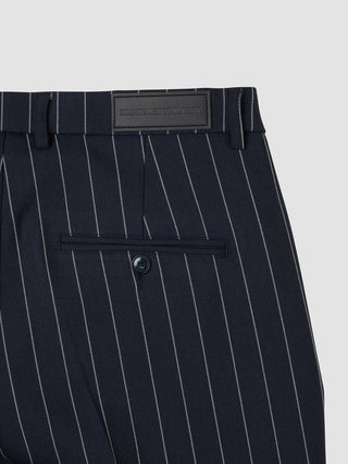 Essential Suit Pants Slim Navy Stripes