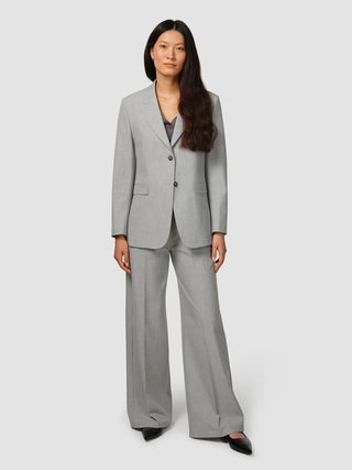 Essential Suit Light Grey Pinstripe Blazer & Wide Pants