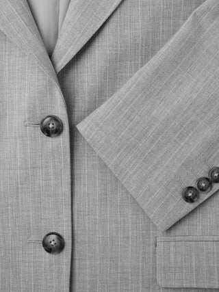 Essential Blazer Light Grey Pinstriped