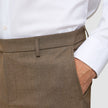 Essential Suit Pants Slim Saddle Brown Melange