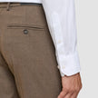 Essential Suit Pants Slim Saddle Brown Melange