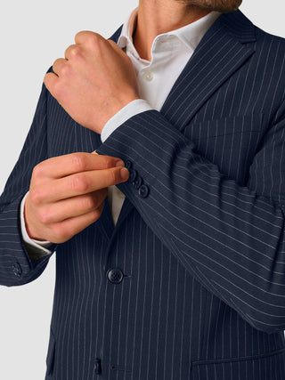 Essential Suit Navy Pinstripe