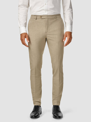 Essential Suit Pants Slim Beige Melange