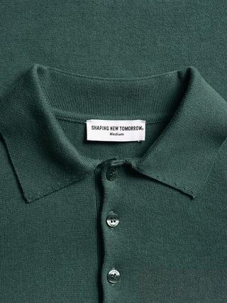Everyday Knit Long Sleeve Polo Shadow Green