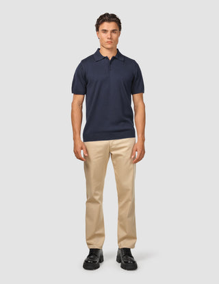 Everyday Knit Short Sleeve Polo Navy