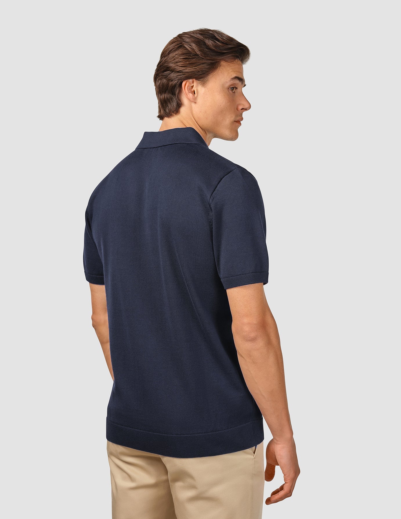 Everyday Knit Short Sleeve Polo Navy