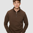 Everyday Half Zip Saddle Brown